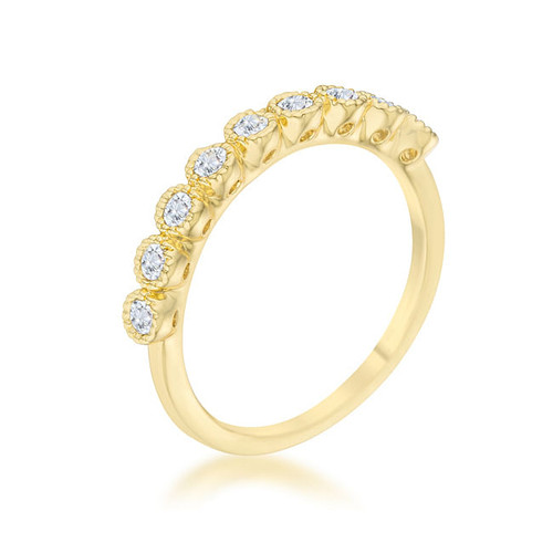 Bea 0.27ct CZ 14k Gold Delicate Band