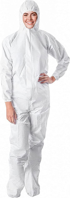 Disposable Medical Gowns. Pack of 30 Blue Isolation Gowns; Disposable Frocks XX-Large. 50gm/m2 Poly