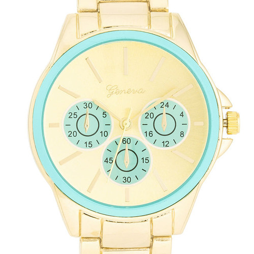 Chrono Gold Metal Watch (2)