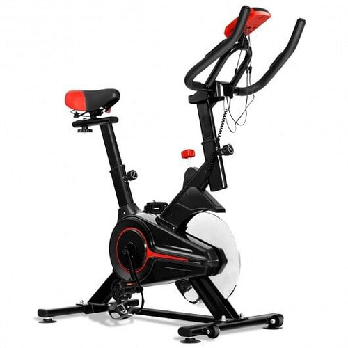 Stationary Indoor Sports Bicycle w/ Heart Rate Sensor and LCD Display