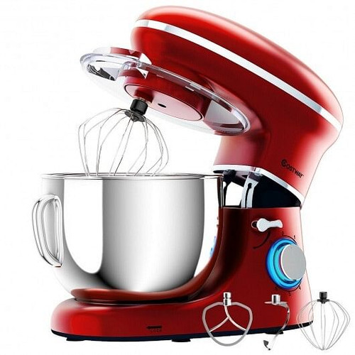 6.3 Qt 6 Speed 660W  Tilt-Head Food Stand Mixer-Black