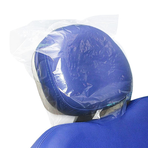 Disposable Dentist Headrest Covers. Pack of 250 Regular Clear Plastic Head Rest Protectors for Tatt