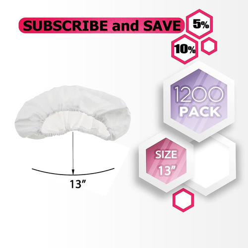 Dukal Pack of 1200 Disposable Face Cradle Covers 13'. Soft; Durable and Light 100% Covers for Massa