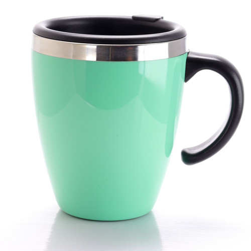 Mr Coffee Neiva 15 oz Stainless Steel Travel Cup with Lid in Turquoise