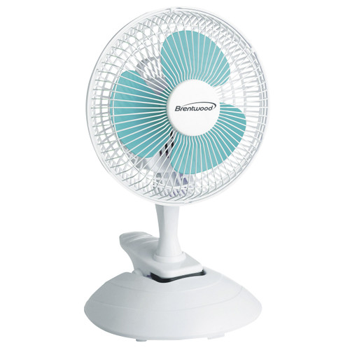 Brentwood Kool Zone 6 Inch Mini Clip On Table Fan