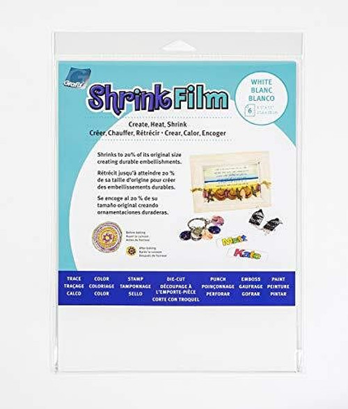 Graphix Shrink Film - White 8.5x11 - 6ct