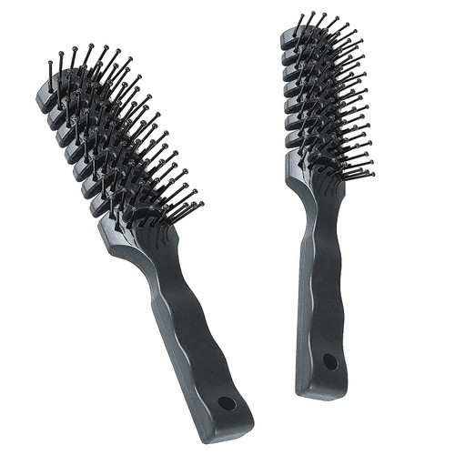 Gray Vent Hairbrush 8'; Hard Bristle Brush for Hair Pack of 12; Plastic Hair Brushes for Women and 