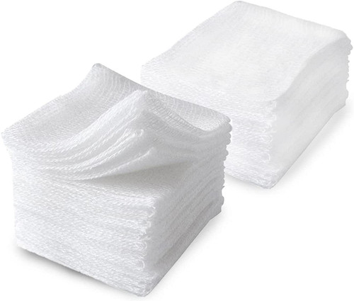 Non-Adherent Pads 4" x 4". Pack of 100 Non-Sterile Non-Woven Sponges for Wounds. Non-Linting Medica