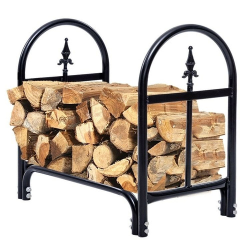 2 Ft. Small Indoor/Outdoor Heavy Duty Steel Firewood Storage Holder