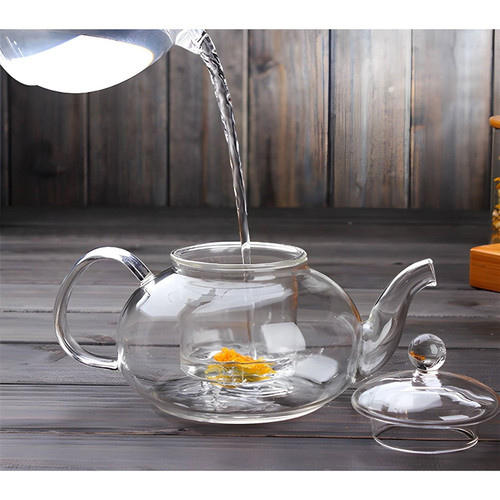 33.8 oz/ 1 Liter Borosilicate Glass Teapot with Removable Filter Infuser