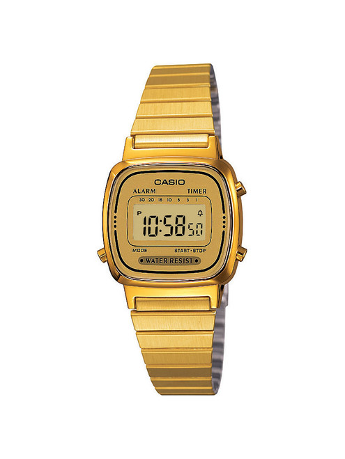 Casio Women's Gold Stainless Steel Digital Watch