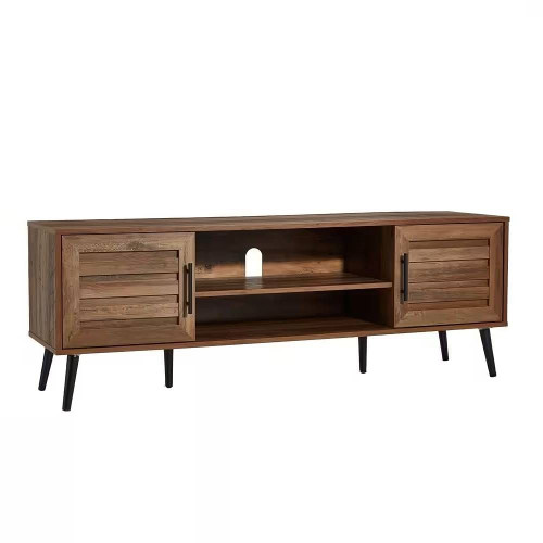 Modern Rustic Wood Finish TV Stand with Mid-Century Legs - for TV up to 65-inch