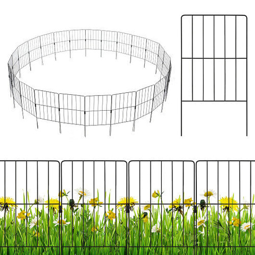 25 Pack Rustproof Decorative Garden Fence Set for Dog Flower bed