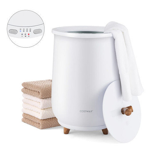 23L Large Luxury Bucket-Style Towel Warmer with Fragrant Disc Holder-Coffee