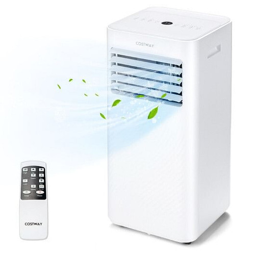 10000 BTU 4-in-1 Portable Air Conditioner with Dehumidifier and Sleep Mode-Black