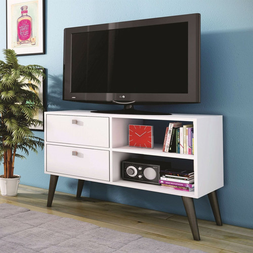 White Grey Wood Modern Classic Mid-Century Style TV Stand Entertainment Center White Grey Wood Modern Classic Mid-Century Style TV Stand Entertainment Center