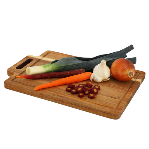 MegaChef 16.5 x 11 Inch Acacia Wood Rectangle Serving Board with Handle MegaChef 16.5 x 11 Inch Acacia Wood Rectangle Serving Board with Handle