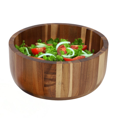 MegaChef 10.5 Inch Large Acacia Wood Salad Bowl MegaChef 10.5 Inch Large Acacia Wood Salad Bowl