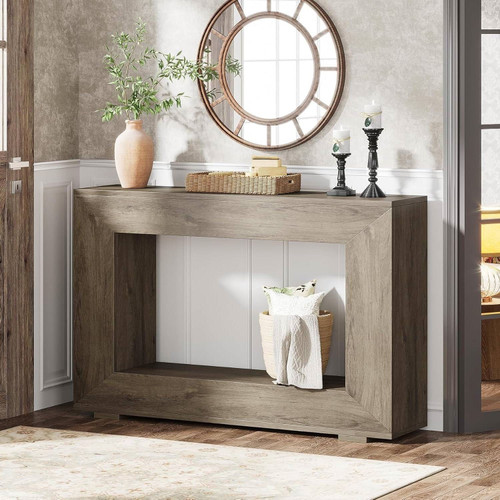 Modern Farmhouse 47-inch Long Entryway / Console Table in Grey Wood Finish Modern Farmhouse 47-inch Long Entryway / Console Table in Grey Wood Finish