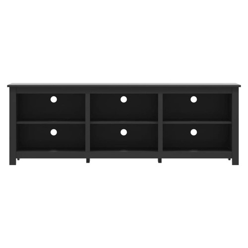 Farmhouse TV Stand in Black Wood Finish - for TVs up to 70-inch Farmhouse TV Stand in Black Wood Finish - for TVs up to 70-inch