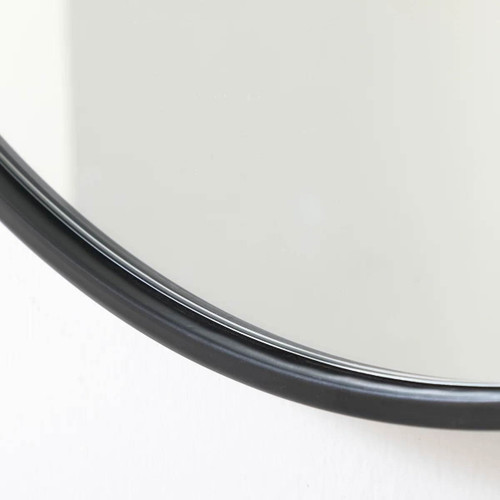 Round 32-inch Wall Mirror in Black - Bedroom Living Room Accent Bathroom Mirror
