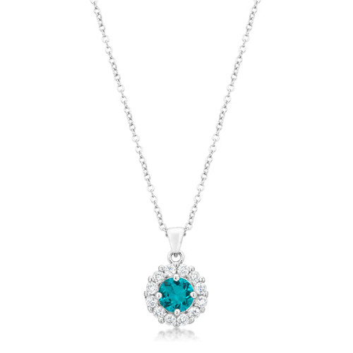 Bella Bridal Pendant in Aqua