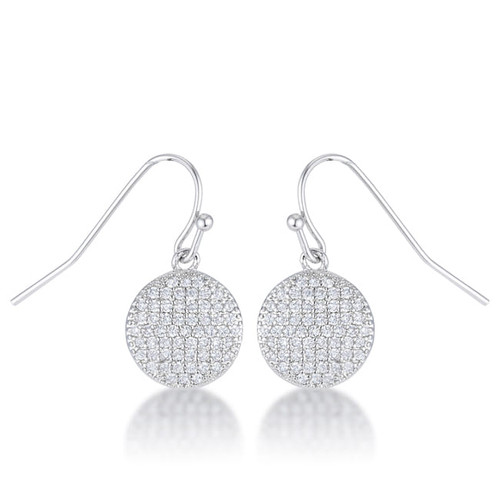 .6 Ct Elegant CZ Disk Earrings