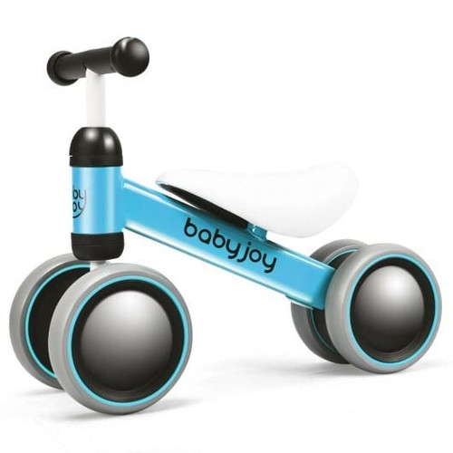 Baby Balance Bike for 2 Years Old Boys Girls No Pedal 4 Wheels-Blue