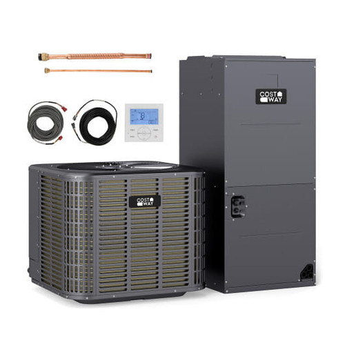 2 Ton 18 SEER2 Central Air Conditioner Heat Pump System with Multi-Position Air Handler Unit