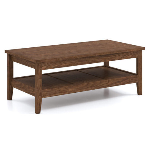 Farmhouse Coffee Table Rustic Cocktail Center Table with Thickened Tabletop-Blue