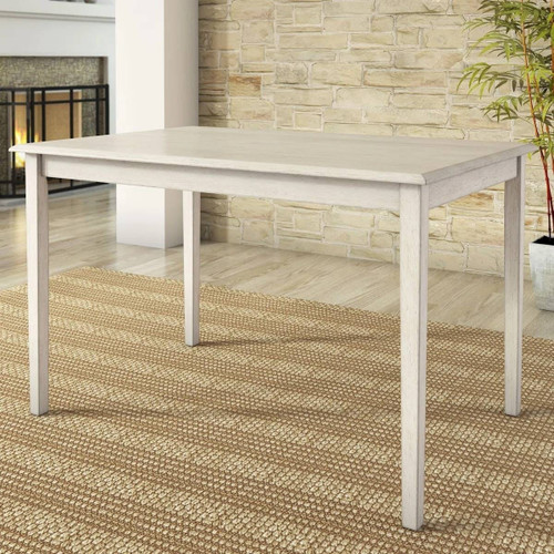 Farmhouse 32 x 48 inch Dining Table in Antique White Wood Finish