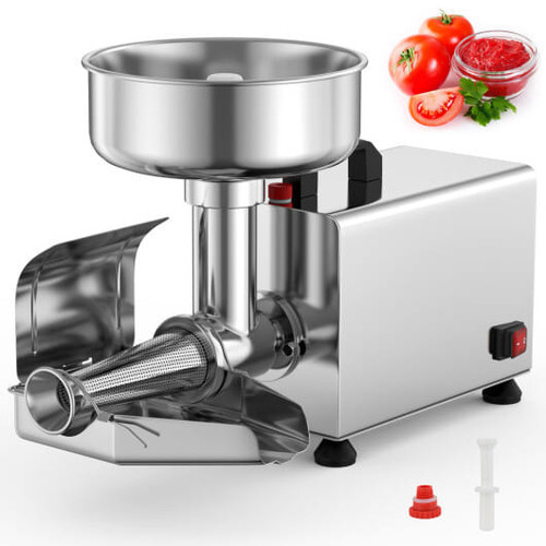 450W High-Output Tomato Strainer with 8.5 Inch Chute for Home and Commercial