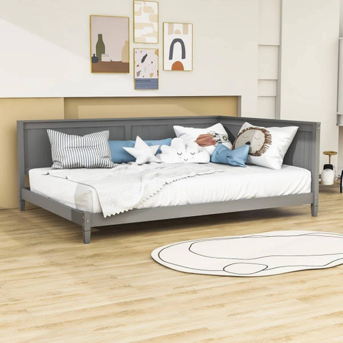 Full size Modern Daybed in Grey Wood Finish