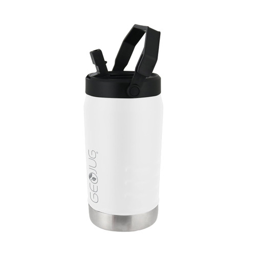 Brentwood GeoJug 40 Ounce Stainless Steel Insulated Water Bottle in Cream with Sports Lid