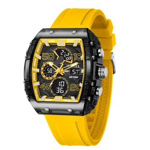 Color: Multicolor - SMAEL 8109 New Men's Watch Multifunctional Sports 50M Waterproof Dual Display L