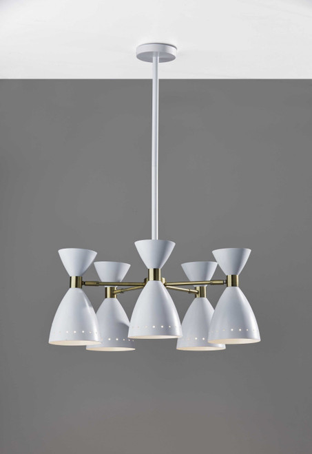 Cinco Diabolo Adjustable White Metal Pendant