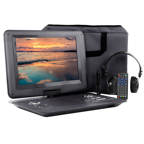 Trexonic 13.3 Inch Portable TV+DVD Player with Color TFT LED Screen and USB/HD/AV Inputs