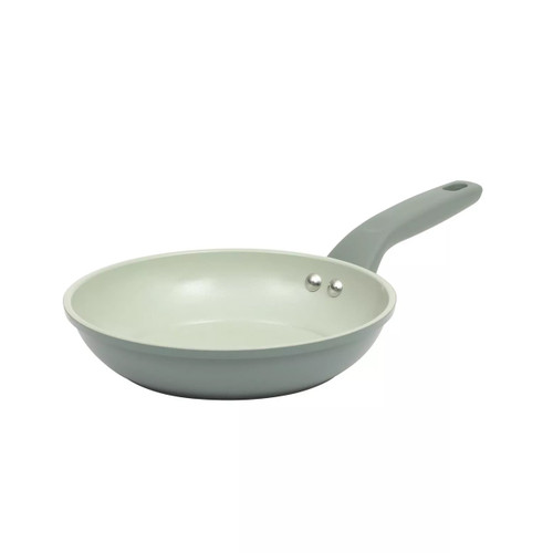 Gibson Home Barnsdall 8 Inch Nonstick Aluminum Frying Pan in Sage Green