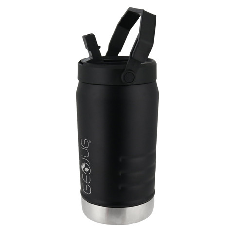 Brentwood GeoJug 64oz Stainless Steel Insulated Sports Water Jug in Black