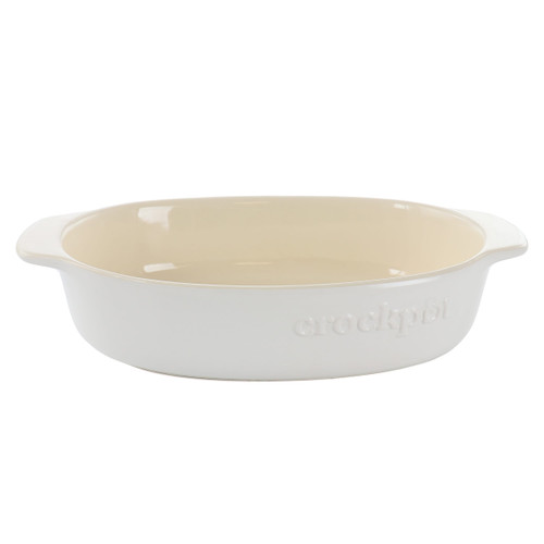 Crock Pot Artisan 2.5 Quart Oval Stoneware Casserole in White