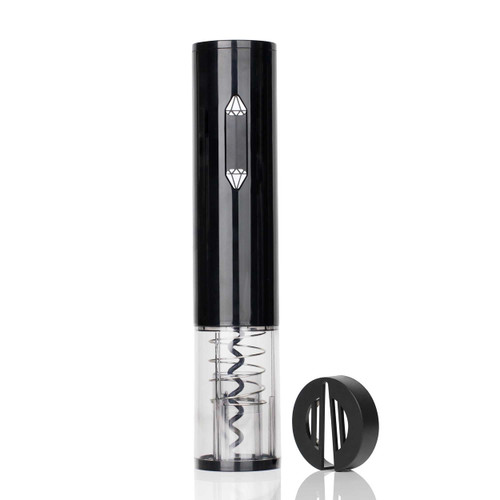 Brentwood Portable Electric Wine Bottle Opener with Foil Cutter in Black