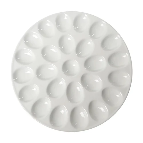 Our Table Simply White 13 Inch Egg Serving Platter