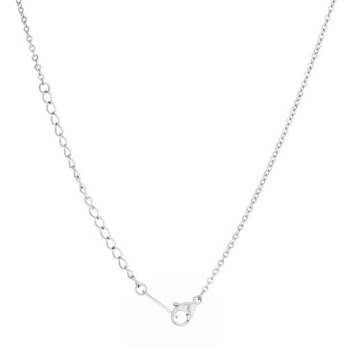 Arianna Rhodium Stainless Steel Arrow Necklace