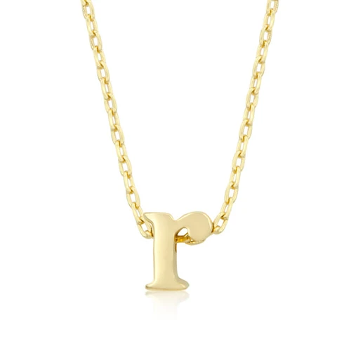 Golden Initial R Pendant