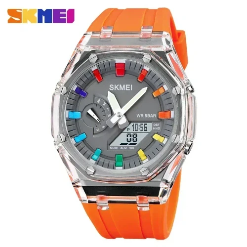 Color: Ivory, Ships From: CHINA - SKMEI Waterproof Men Watch Countdown Stopwatch Led Light Electron