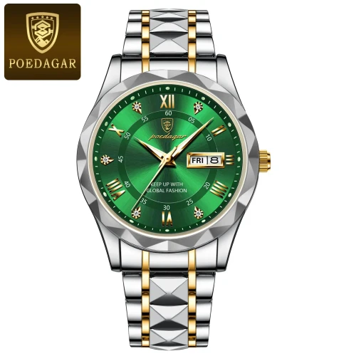 Color: Multicolor - POEDAGAR Top Luxury Men Quartz Watch For Men Sports Waterproof Luminous Stainle