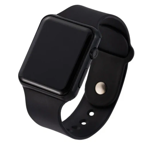 Color: black - Simple Digital Watch for Men Women Fashion Sport LED Electronic Watch Black Silicone