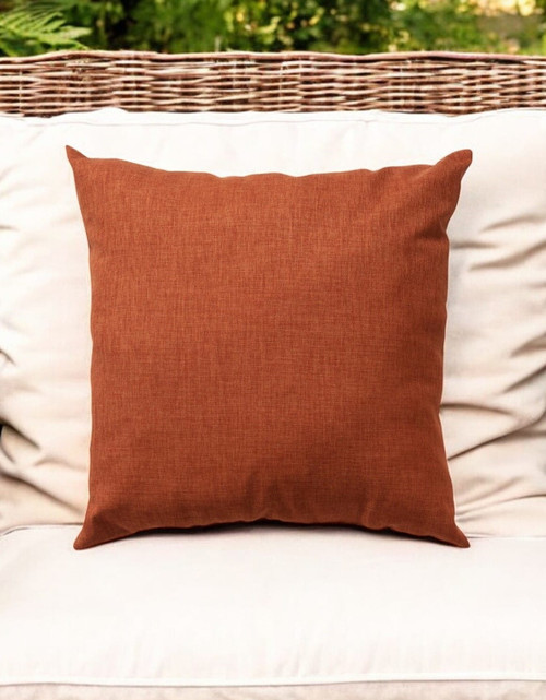 22" Orange Indoor Outdoor Throw Pillow