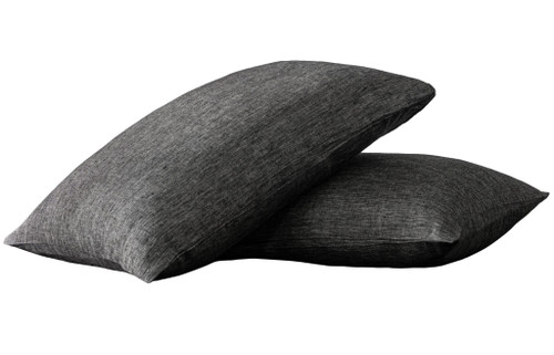 Set of Two Onyx Linen Pillowcases
