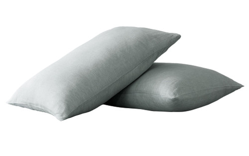 Set of Two Blue Linen Pillowcases